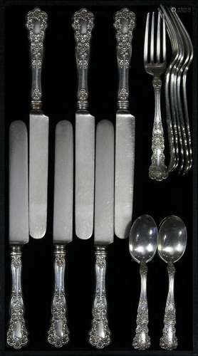 (lot of 18) Gorham sterling partial flatware service in