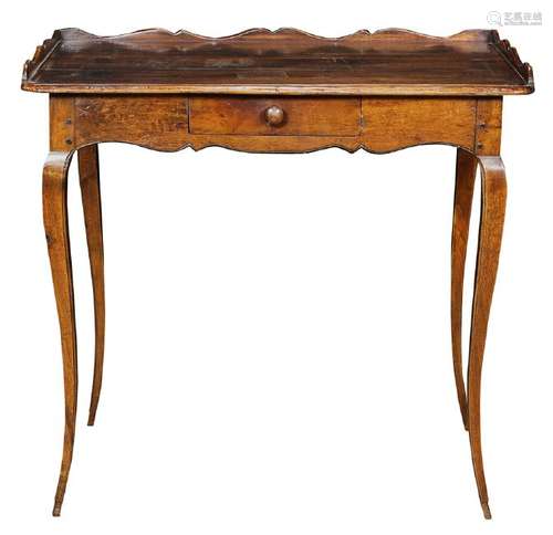 French Louis XV walnut side table