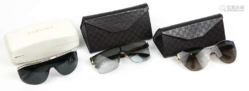 (lot of 3) Gucci and Versace style sunglasses