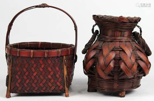 Japanese Bamboo Ikebana Baskets,