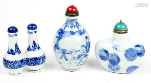 Chinese Blue-and-White Porcelain Bottles