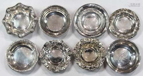 (lot of 8) Associated sterling silver bon bon bowls