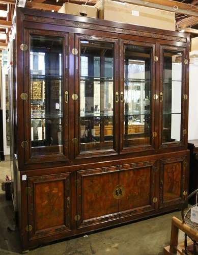 Chinese Two-Section China Cabinet