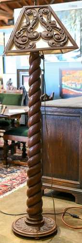 Spanish Revival carved floor lamp circa 1920