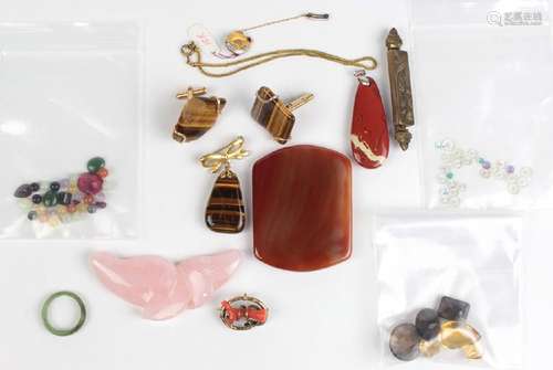 Collection of unmounted multi-stone, gold-filled,