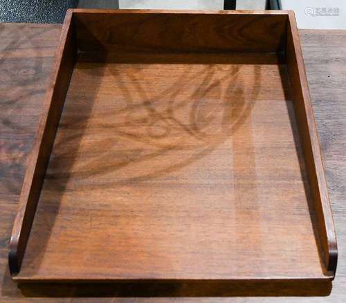 Danish Modern Jens Risom walnut desk tray