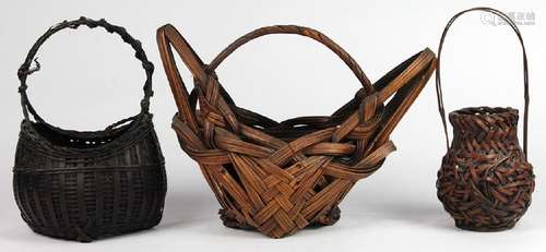 Japanese Bamboo Ikebana Baskets