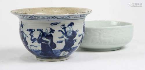 Chinese Blue and White Porcelain Vessel/Korean Bowl