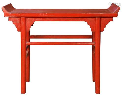 Chinese Red Narrow Table