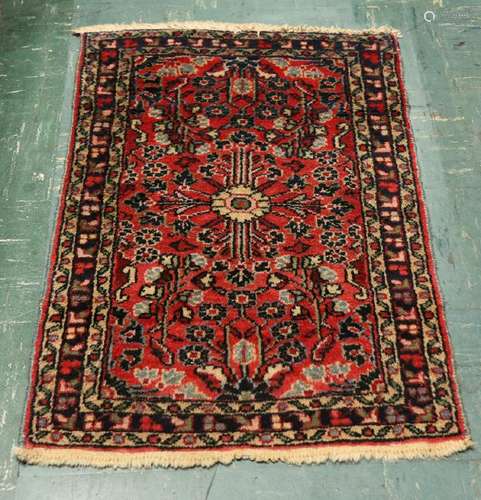 Persian Sarouk mat, 2'8