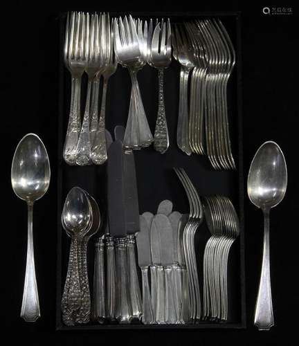 (lot of 68) Assorted sterling flatware group, including