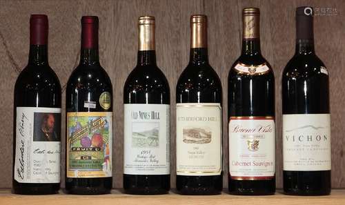 (lot of 6) California wine group, consisting of a 1982