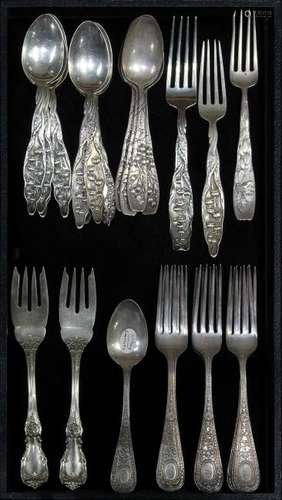 (lot of 24) Associated sterling flatware group