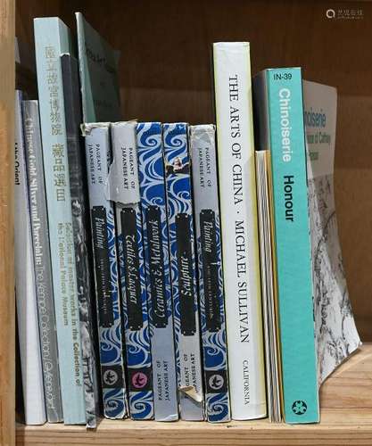 One shelf of Chinese and Asian art books