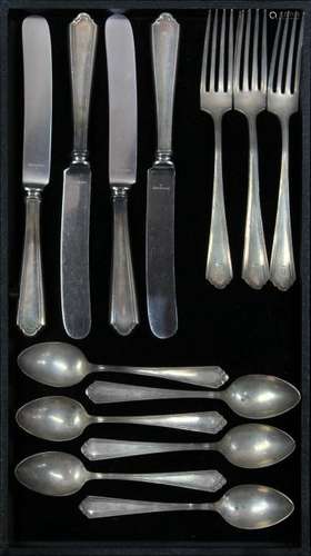 (lot of 14) Watson sterling flatware partial service