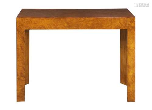 Modern Italian olive wood burl occasional table