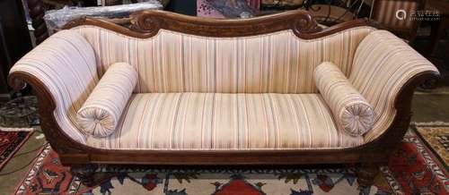 Renaissance style carved walnut sofa circa 1890 with