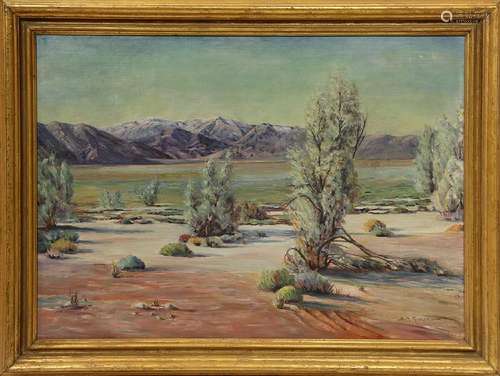 Desert Scene, 1939, oil on canvas, signed 