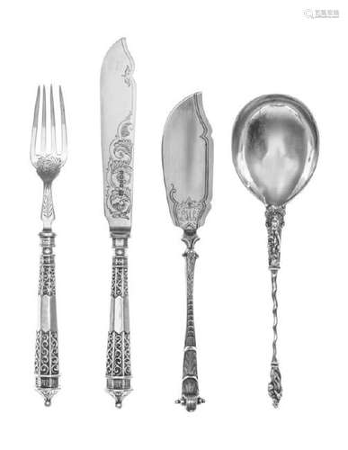 A Collection of English Silver Flatware Articles