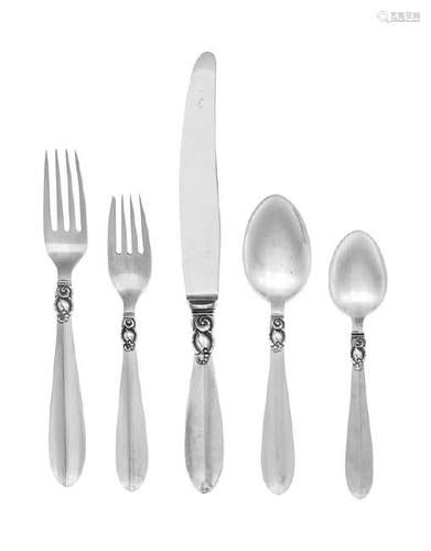 *A Danish Silver Flatware Service