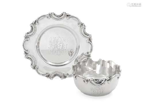 An American Silver Finger Bowl and Underplate