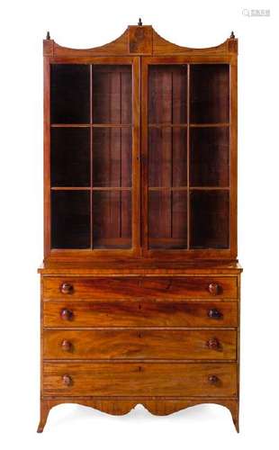 *A George III Style Mahogany Bookcase