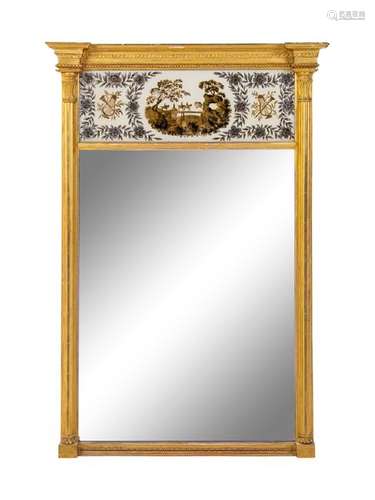 *A Federal Giltwood and Eglomise Mirror