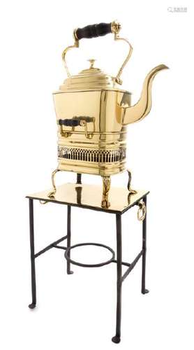 *An English Brass Kettle-on-Stand