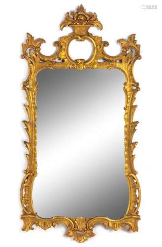 *An Italian Baroque Style Giltwood Mirror