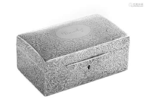 An American Silver Table Casket