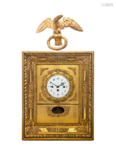*An Empire Giltwood Wall Clock