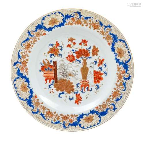 A Chinese Export Imari Pattern Porcelain Plate