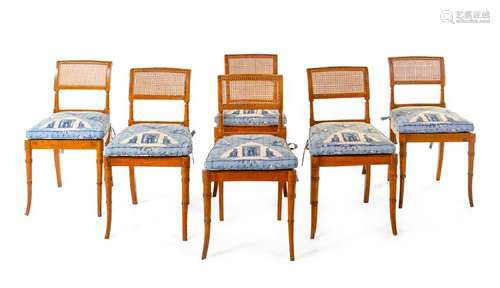 *A Set of Six Regency Style Dining Chairs