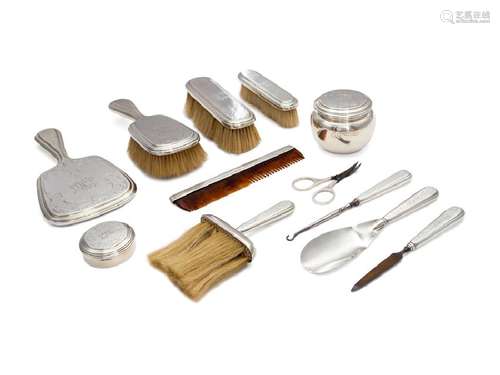 An American Silver Twelve-Piece Dresser Set