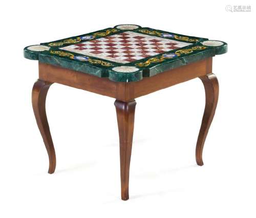 *A Neoclassical Style Faux Painted Low Table