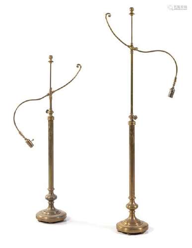 A Pair of Bronze Floor Lamps