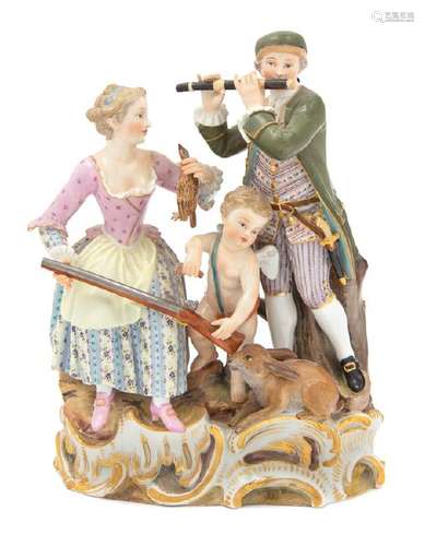 *A Meissen Porcelain Figural Group