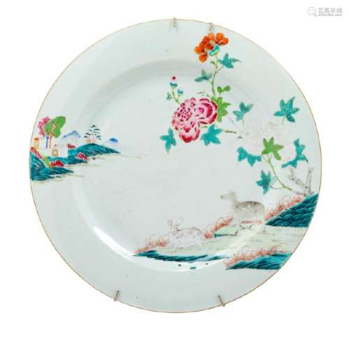 A Chinese Export Famille Rose Porcelain Charger