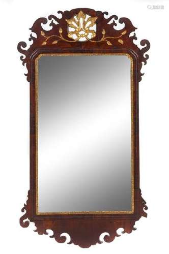 *A Chippendale Parcel Gilt Mahogany Mirror