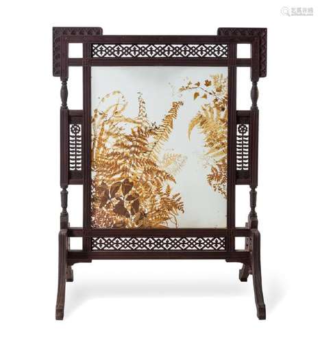 *An Eastlake Style Walnut Firescreen