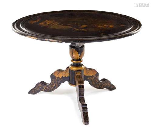 A French Lacquered Center Table