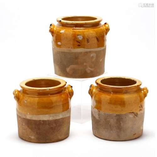 A Set of Antique French Provencal Storage Jars