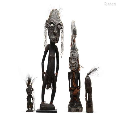 Papua New Guinea, Four Sepik River Totems