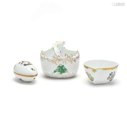 Three Herend Porcelain Items
