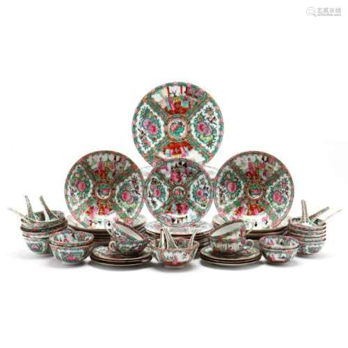 A Group of Rose Medallion Tableware, 20th Century
