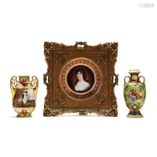 Three Royal Vienna Porcelain Items