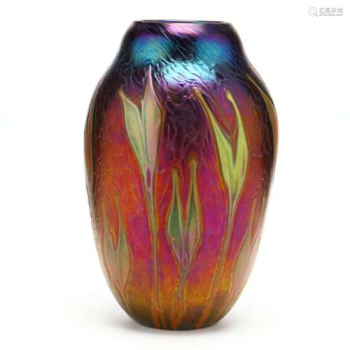 Charles Lotton (IL), Art Glass Vase