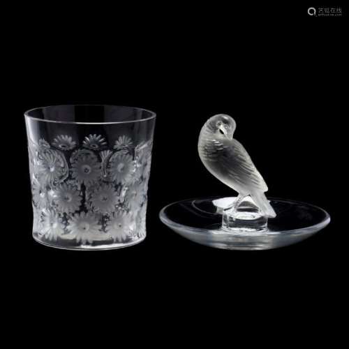 Two Pieces of Lalique Art Glass
