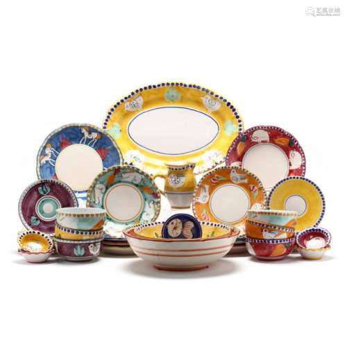 A Set of Vietri Pottery Tableware 