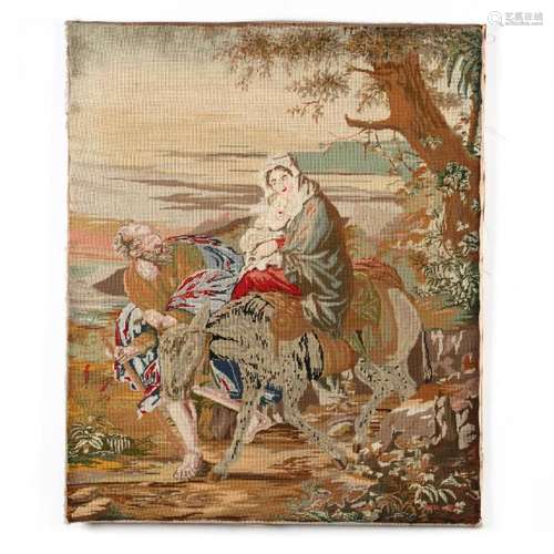 A Victorian Needlework Picture,  Flight Into Egypt